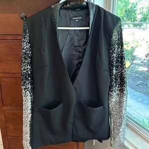 Haoduoyi sequin sleeve blazer